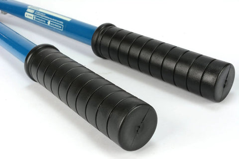 Close-up of rubber grips on handles of Beefy Heavy Duty Wire Cutter For 4/0 Gauge Copper And Aluminum, 12 Inch Handles