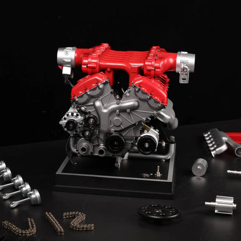 Metal V12 Engine Model Kit That Actually Runs With Electric Drive Over 800 Premium Aluminum And Steel Pieces DIY STEM.