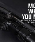 Close-up of Savage Axis Picatinny Rail Mount 0 MOA with scope for Axis rifles, showing mounting flexibility and factory holes use.
