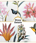 Pink Floral And Bird Peel And Stick Wallpaper For Cabinets And Bedrooms Self Adhesive Removable Vinyl With Butterfly Design