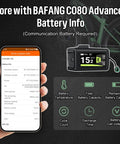 Can Protocol E Bike Display DPC080 1.9 Inch TFT Screen For Mid Drive Motors With CAN Bus 5 Pin Triangle Connector shown with app interface