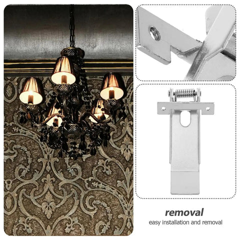 Sleek Concealed Spring Clamps For Recessed Trim Kits With Robust Iron Build For Reliable Lighting Support And Hidden Elegant Design In Bulk Pack of 10, silver iron clip