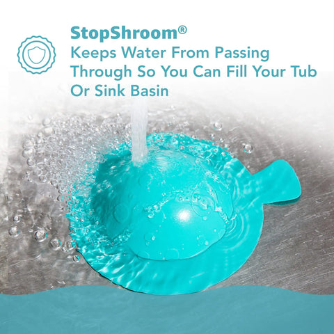 Universal Drain Stopper Plug Cover For Bathtub, Bathroom Sink, And Kitchen Drains, Aqua Finish That Works With TubShroom And SinkShroom