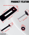 Dimensions of 4 Pack 100x30mm Pressure Plate Clamps With M6 And M8 Screws For Small Woodworking Engraving Machines And Mini CNC Milling Tables 4540 Iron Fixture Fastening Tool shown with measurements in mm and inches