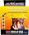 HS-2 Heat Shield For Face And Neck Burn Protection For Wildland Firefighters packaging showing product benefits.
