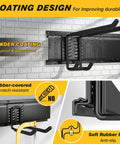 99 Inches Garage Storage Wall Mount Organizer with rust-proof, waterproof, rubber-coated hooks on brick wall