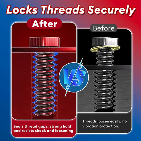 Nanoxa thread locker blue and red, 50 ml x 2, for nuts and bolts; medium to high strength