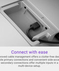 Close-up of back connections and improved cable management on S2725HS 27 Inch FHD Monitor With 100Hz Refresh Rate For Crisp Visuals