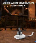 Heavy Duty 15 Ft Ac Extension Cord 14 Gauge Wire With Smooth 360 Rotating Plug For Window Ac Portable Dehumidifier And Fridge Units Indoor Outdoors White Reliable Power used for grilling outdoors.