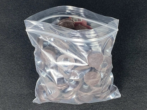 Heavy Duty Nail On Furniture Glides Brown 100 Pack Smooth Chair Pads For Hardwood Tile And Laminate Floors in clear bag