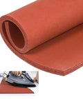 15 X 15 Inch Silicone Heat Press Pad 0.3 Inch Thick Flat Transfer Cushion For Heat Press Machines shown with iron.