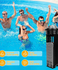 Replacement Cell Kit For Nature2 Fusion Soft FSOFT1400 Compatible Electrolytic Cell And O Ring With swimmers in pool background