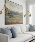 Ellis 18 Inch Two Pack Modern Gold Swing Arm Wall Sconces With Cone Shades Adjustable Heads 2 In 1 Plug In Or Hardwired