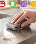 Ultra Fine 0000 Steel Wool Scrubbers For Glass And Surfaces Pack Of 8 Polishing Pads used on a metal surface