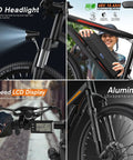 Powerful 500W Electric Mountain Bike for Adults With 27.5 Inch Wheels, 48V 499Wh Removable Battery, 21 Speed Gears