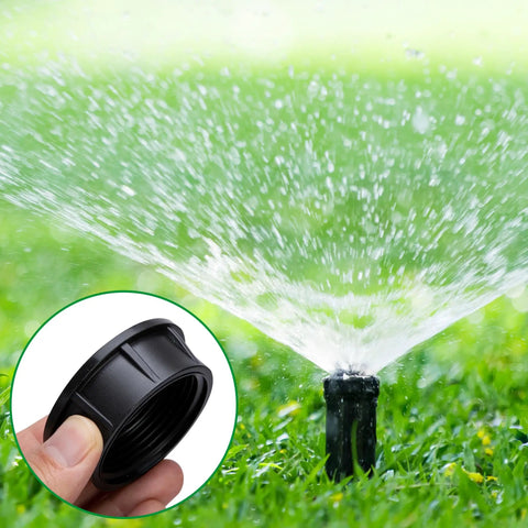 4 Pack Sprinkler Head Cap With Sealing Ring Spray Shut Off Covers for Outdoor Lawn Yard Garden Irrigation Black Easy Replacement 1.8 Inch