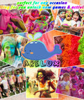 Collage showcasing vibrant Holi festivities with Bulk Holi Color Powder 40 Pound Kit In 8 Pack 5 Pound Each for colorful events.