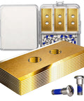 Top Shelf Titanium Coated Replacement Blades For Robotic Lawn Mowers Universal Fit For Luba And Yuka Models Includes Safety Screws and Storage Box