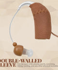 Rugged Hearing Aid Sleeve Protector With Clip Corded Fabric Cover Keeps Your Hearing Aids Clean From Dirt Dust Sweat And Moisture