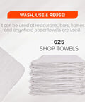 Wholesale Huck Towels 625 Pack 18x18 Premium Cotton Rags For Auto Shop Cleaning Grease And Oil Absorbent Lint Free Reusable