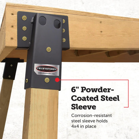 Beefy 4x4 Elevator Brackets Bundle Heavy Duty Construction Grade Steel With Double Angled Mounts For Hunting Stands Tree Houses Decks And Outdoor Projects 4 Pack