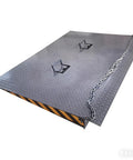 Hardcore 59X79 Heavy Duty Dock Board And Container Ramp Built Like A Tank For 13228 Lb Loads with chain and handles.