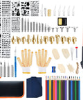 All In One Wood Burning Kit For Adults With Gloves 130 Piece Pyrography Pen Tool Set With Adjustable Temperature 200 To 450 C