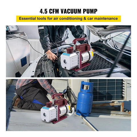 Heavy Duty 1/3Hp Hvac Vacuum Pump With 4.5 Cfm Single Stage Rotary Vane For Air Conditioning Refrigerant Recovery And Leak Testing Ultimate 5Pa Performance