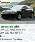 Black sedan compatible with 2008-2012 Honda Accord 2.4L and 2009-2013 Acura TSX 2.4L automatic transmission only