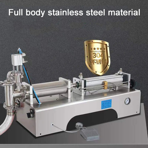 Top Tier Automatic Bottle Filler With Fully Pneumatic Piston Drive, Drip Proof Single Head Nozzle, Horizontal Liquid Filling Machine For Beverages And Cosmetics, 1000 To 5000 Ml Range, Hassle Free Setup And No Sweat Operation, stainless steel construction.