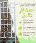 Vinyl Garden Trellis For Outdoor Climbing Plants 35 By 75 White Wall Mount With Steel Ground Anchors PVC Grid