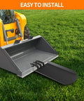 Heavy Duty Quick Spade Attachment For Skid Steer And Tractor Buckets Or Pallet Forks With Integrated Chain Hook