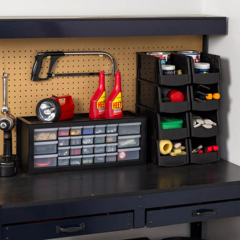 Hella Practical 26 Drawer Teacher Tool Box And Craft Supply Caddy With Spacious Slots For Markers Stickers And Hardware Made In Usa Straight Up Sturdy All Black Finish