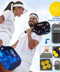 Two Paddle Pickleball Set With USAPA Approval Includes Balls Bag And Grip Tapes Pro Grade Fiberglass Paddles for gameplay