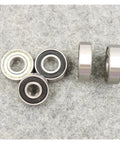 Heavy Duty Deep Groove Ball Bearing Set Sizes 6200 Through 6207 Featuring ZZ DDU RS Seals For Electric Motorcycles displayed on a gray background.
