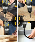Cordless Drill Kit With 20V Power Half Inch Metal Chuck 355 InLb Torque 2Ah Battery And Fast Charger Variable Speed 25 Plus 1 Clutch 22 Piece Bit Set Great Gift For Home DIYers Or Pro Projects in use on wood and metal surfaces