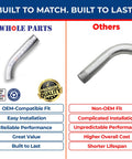Comparison of OEM and non-OEM Curved Drain Off Pipe Valve Outlet Extension Tube For Fryers A2510101 Replacement Fitting