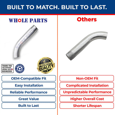 Comparison of OEM and non-OEM Curved Drain Off Pipe Valve Outlet Extension Tube For Fryers A2510101 Replacement Fitting
