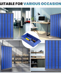 Tough As Nails Heavy Duty Parts Organizer Cabinet With 75 Drawers And Clear Label System, showcased in different workshop settings.