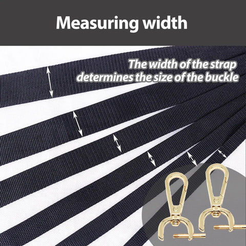 Two Pack Snap Hook Swivel Clasp Set One Half Inch Detachable Carabiner Hooks With Screwdriver Tool and measuring strap