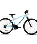 Trail Ready 26 Inch Mountain Bike For Men And Women 18 Speed Steel Frame Suspension Fork V Brakes All Terrain MTB For Adults Green