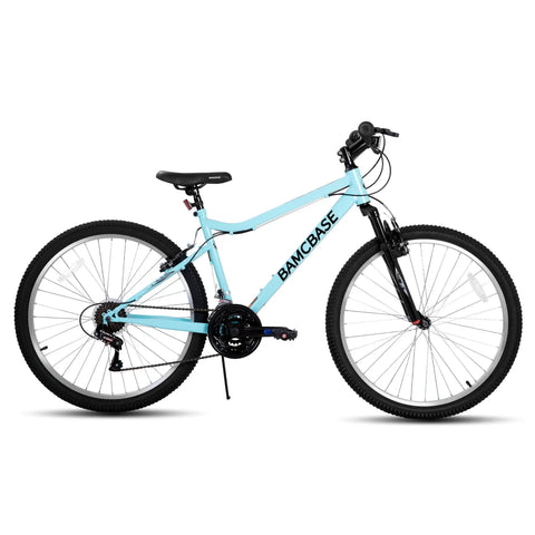 Trail Ready 26 Inch Mountain Bike For Men And Women 18 Speed Steel Frame Suspension Fork V Brakes All Terrain MTB For Adults Green