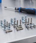 Heavy Duty Hollow Wall Anchor Kit With Zinc Plated Screws For Drywall Wood And Plasterboard Dual Expansion Fasteners For Secure Mounting In Concrete And Exterior Walls 50 Sets; assorted anchors and screws with screwdriver