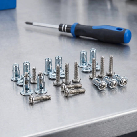 Heavy Duty Hollow Wall Anchor Kit With Zinc Plated Screws For Drywall Wood And Plasterboard Dual Expansion Fasteners For Secure Mounting In Concrete And Exterior Walls 50 Sets; assorted anchors and screws with screwdriver