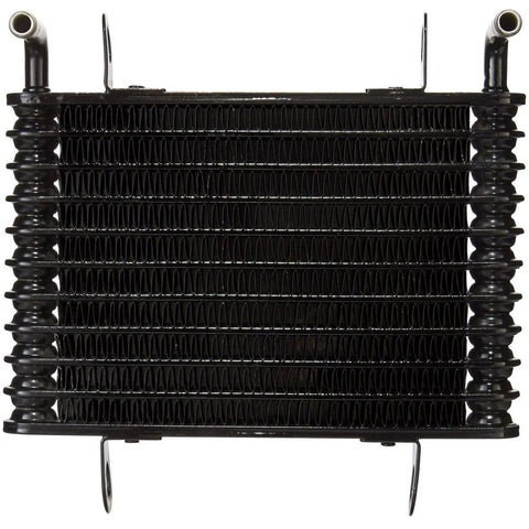 Top Grade Transmission Oil Cooler For Honda Civic And Accord 2003 To 2007 Engine Swap Ready 1.7L 2.4L 3.0L Replacement Part Number Fitment Guaranteed For Maximum Cooling Performance black finned cooler front view