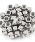 Heavy Duty Nylon Insert Hex Lock Nuts 1/4-20 Thread Stainless Steel 304 18-8 Bright Finish Pack Of 50 for secure fastening