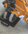 Pallet Jack Wheel Chock Stop Rolling In Trailers Or Trucks Rubber Heavy Duty With Base Black Keeps Pallet Jack From Rolling On Uneven Floors
