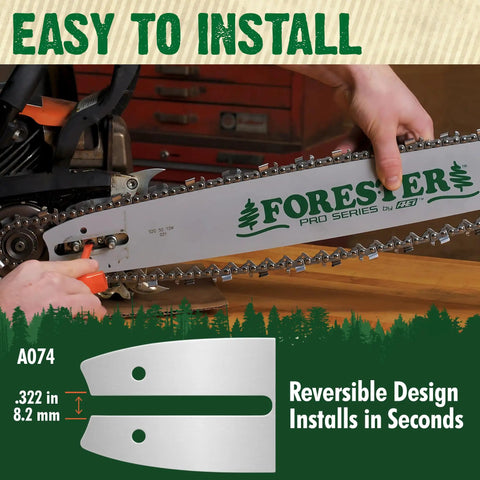 18 Inch Chainsaw Bar And Chain Replacement Kit With A074 Mount For Stihl Lightweight Laminated Steel being installed