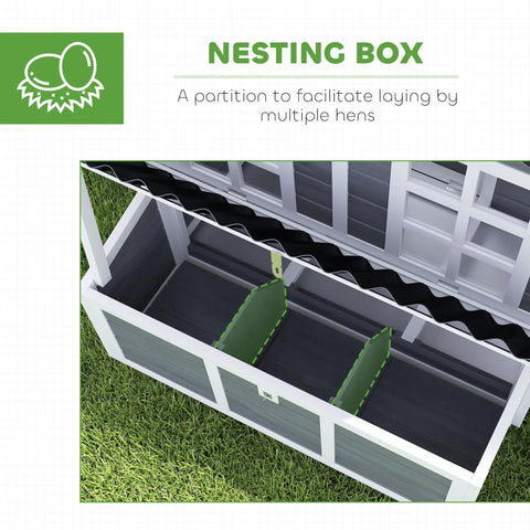 Nesting box of Wooden Chicken Coop 39 Inch With Nesting Box And Pull Out Tray, Waterproof Roof, Outdoor Hen House