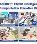 Hands On IoT Traffic Simulator Kit For Kids And Teens 3D Wooden Puzzles STEM Education Set DIY Smart City Coding Toy Powered By ESP32 Learn Electronics And Robotics With Real World Traffic Scenarios, wooden smart traffic projects